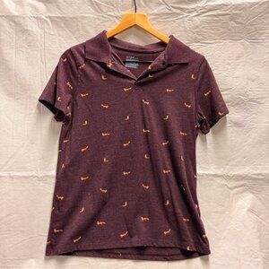 Cat & Jack Boys' Polo Fox T-Shirt Plum XL